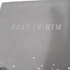 "REST IN HIM" BIBLE STUDY JOURNAL GRAY NEW!